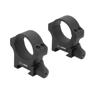 Dělená montáž optiky – upínání polohovací páčkou upínky, výška 24,5 mm, objímka Ø30mm