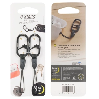 Nite Ize G-Series Mini Lanyard lanko s nerezovou karabinou – 2 ks