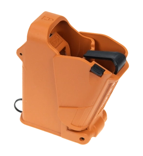 UpLULA Rychlonabíječ a vybíječ pro zásobníky ráže 9 mm - .45 ACP - Brown-Orange