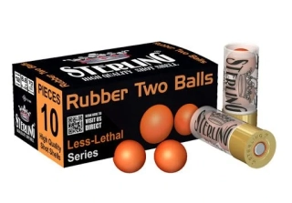 Brokové náboje Sterling 12/70 Rubber Two Balls 6 g / 93 gr