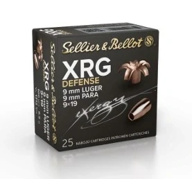 Pistolové náboje Sellier & Bellot 9mm Luger XRG Defense 6,5 g