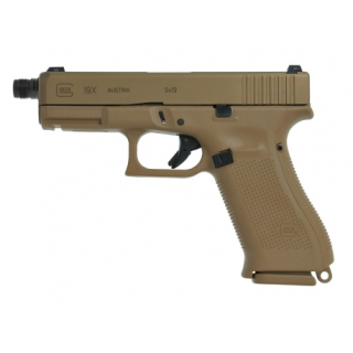 Pistole Glock 19X s hlavní se závitem M13,5x1 levý, 9 x 19