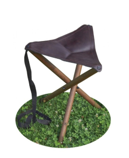 Sedací trojnožka 50 cm - malá, kožená dečka