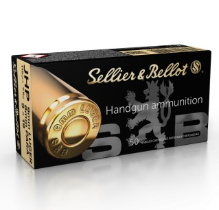 Pistolové náboje Sellier & Bellot 9 mm LUGER / 9 mm PARA / 9 × 19 JHP, 124 grs/ 8 g