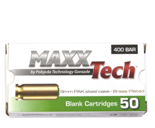 Startovací náboje 9mm pistole 50ks Pobjeda MAXX Tech