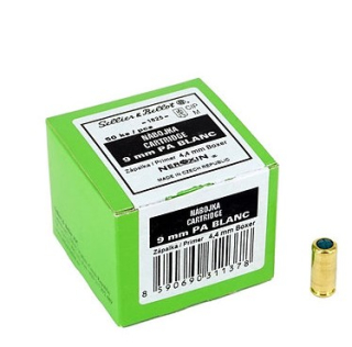 Startovací náboj Sellier & Bellot 9 mm PA Blanc