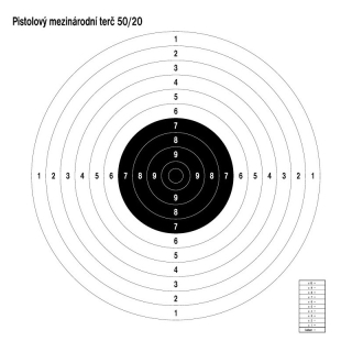 Mezinárodní pistolový terč 50/20