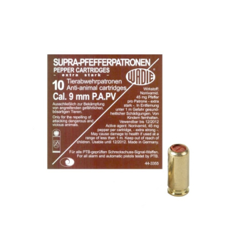 Plynový náboj WADIE 9 mm P. A. PV SUPRA Pepř