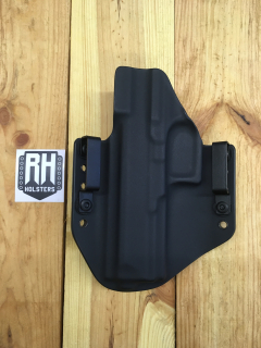 OWB - Steyr L9A2- vnější kydexové pouzdro, pravé, poloviční sweatguard, průvleky 40 mm, černá