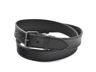 Velmi silný kožený opasek - šíře 4 cm - 1x prošitý