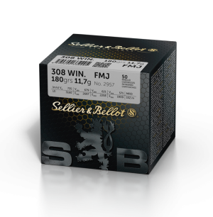 Puškové náboje Sellier & Bellot .308 WIN. FMJ, 180 grs/ 11,7 g