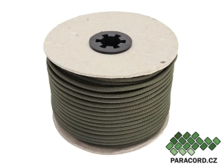 PARACORD 550 TYP III. - špulka 50 metrů - OLIV. ZELENÁ