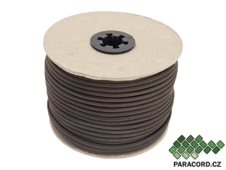 PARACORD 550 TYP III. - špulka 50 metrů - TMAVĚ HNĚDÁ