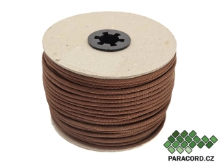 PARACORD 550 TYP III. - špulka 50 metrů - HNĚDÁ