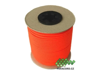 Paracord 100 - špulka 50 metrů - NEON ORANŽOVÁ