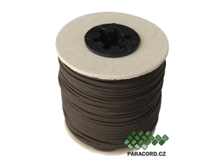 Paracord 100 - špulka 50m TMAVĚ HNĚDÁ