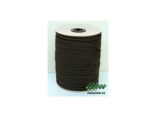 Paracord 550 - špulka 100m TMAVĚ HNĚDÁ