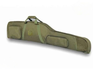 POUZDRO PRO DLOUHOU ZBRAŇ ODEON 126X29 CM - BROUŠENÁ KŮŽE - Zelená