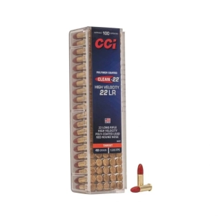 Malorážkové náboje CCI, Clean-22 HV Target, .22LR, 40GR (2,59g), LRN