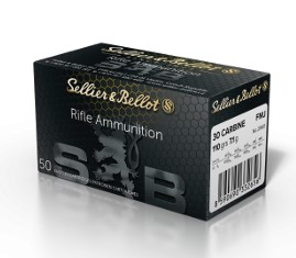 Puškové náboje Sellier & Bellot .30 Carbine FMJ 110grs / 7,1 g 