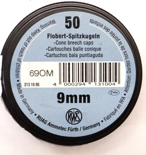Flobertové náboje RWS 9mm Flobert - střela špička