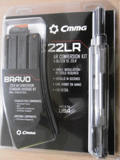Adaptér CMMG, Model: 22 Bravo, Ráže: .22LR, pro samonabíjecí pušky typu AR/MSR-15, nerez, 1x zásobník 25 ran