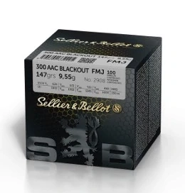 Puškové náboje Sellier & Bellot .300 ACC BLACKOUT FMJ 9,55 g / 147 grs
