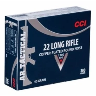 Malorážkové náboje CCI .22 LRCCI, AR Tactical, .22LR, 40grs (2,6g), Copper Plated RN