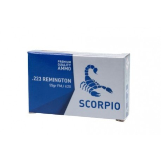 Puškové náboje Scorpio .223 REM. FMJ, 55grs/3,6 g