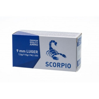 Pistolové náboje STV SCORPIO 9mm Luger ECO TFMJ, 124 grs/ 8 g